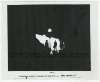 1h301 EXORCIST 8.25x10 still 1974 William Friedkin, classic silhouette image of Max Von Sydow!