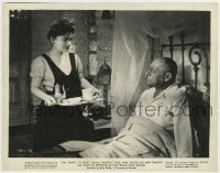 1h315 FIVE GRAVES TO CAIRO 8x10.25 still 1943 Anne Baxter brings Erich von Stroheim tea in bed!