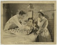 1h332 FRANKENSTEIN MEETS THE WOLF MAN 8x10.25 still 1943 scared Lon Chaney Jr. restrained on bed!