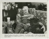 1h498 JOHN LE CARRE TV 8.25x10 still 1970 reading his book The Little Drummer Girl to his dog!