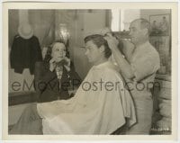 1h504 JOHNNY WEISSMULLER/LUPE VELEZ 8x10.25 still 1930s she's making a beard with his cut hair!