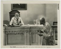 1h506 JUDGE PRIEST 8x10 still 1934 Will Rogers listens to Stepin Fetchit's plea in courtroom!