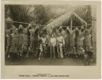 1h513 JUNGLE TERROR 8x10.25 still 1946 big game hunter Frank Buck with 11 leopard skins hanging!