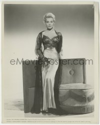 1h523 KIM NOVAK 8x10.25 still 1954 full-length portrait modeling a sexy lace negligee!