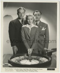 1h524 KING OF GAMBLERS candid 8.25x10 still 1937 Claire Trevor, Nolan & Tamiroff by roulette wheel!