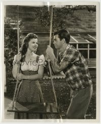 1h525 KISS FOR CORLISS 8.25x10 still 1949 Darryl Hickman tells Shirley Temple that he likes her!