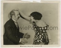 1h526 KISS IN A TAXI 8x10.25 still 1927 Bebe Daniels grabs Chester Conklin by his bald spot!