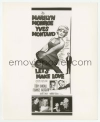 1h549 LET'S MAKE LOVE 8.25x10 still 1960 great image of sexy Marilyn Monroe used on the insert!