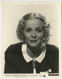 1h550 LIFE BEGINS IN COLLEGE 8x10.25 still 1937 head & shoulders portrait of pretty Gloria Stuart!