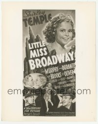 1h560 LITTLE MISS BROADWAY 8x10.25 still 1938 great art of Shirley Temple used on the three-sheet!