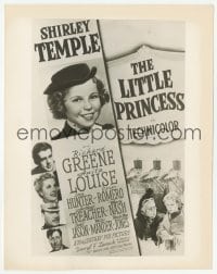 1h562 LITTLE PRINCESS 8x10.25 still 1938 great art of Shirley Temple used on one of the posters!