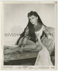 1h659 MUMMY 8.25x10 still 1959 c/u of sexy Yvonne Furneaux sitting on couch showing her legs!