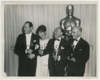 1h664 MY FAIR LADY 8x10 news photo 1965 Audrey Hepburn, Rex Harrison, Cukor & Warner at the Oscars!