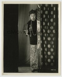 1h673 MYSTERIOUS DR FU MANCHU 8x10 still 1929 Asian Warner Oland emerging from curtain by Richee!