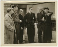 1h679 NIGHT KEY 8.25x10 still 1937 Boris Karloff, Ward Bond, Jean Rogers & others in tense scene!