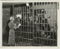 1h703 ONE MILE FROM HEAVEN candid 8.25x10 still 1937 director & crew film Claire Trevor behind bars!