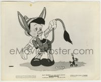 1h729 PINOCCHIO 8.25x10.25 still 1940 Disney, Jiminy Cricket points at Pinocchio's donkey tail!