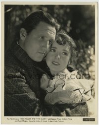 1h735 POWER & THE GLORY 8x10.25 still 1933 romantic close up of Spencer Tracy & Colleen Moore!