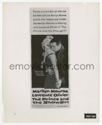 1h738 PRINCE & THE SHOWGIRL 8.25x10 still 1957 art of sexy Marilyn Monroe & Olivier on the insert!