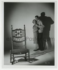 1h741 PSYCHO 8x10 still R1969 John Gavin & Vera Miles by empty rocking chair, Hitchcock classic!