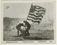 1h762 RED BADGE OF COURAGE 8x10.25 still 1951 great image of soldiers with flag on battlefield!