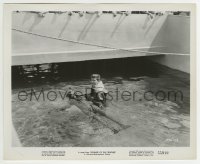 1h766 REVENGE OF THE CREATURE candid 8x10 still 1955 John Bromfield with Ricou Browning in water!