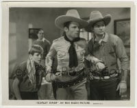 1h802 SCARLET RIVER 8x10.25 still 1933 close up of Tom Keene between cowboy & young boy!