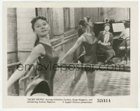 1h805 SECRET PEOPLE 8x10.25 still 1952 beautiful young Audrey Hepburn practicing dance by mirror!