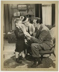 1h847 SPIDER WOMAN 8.25x10 still 1944 Basil Rathbone as Sherlock Holmes talks to young boy & mom!