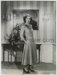 1h511 JUNE BRIDE 7.25x9.5 still 1948 Bette Davis modeling a grey wool dress designed by Edith Head!