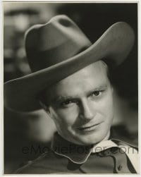 1m549 DON 'RED' BARRY deluxe 11x13.75 still 1940s head & shoulders portrait wearing cowboy hat!