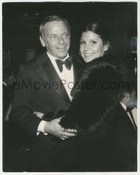 1m564 FRANK SINATRA deluxe 11x14 still 1970s in tuxedo hugging Tina Sinatra in fur coat by Borsari!