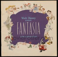 1m291 FANTASIA souvenir program book R1977 Mickey Mouse, Walt Disney musical cartoon classic!