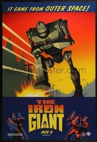 2k460 IRON GIANT advance DS 1sh 1999 animated modern classic, cool cartoon robot artwork!