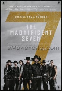 2k576 MAGNIFICENT SEVEN advance DS 1sh 2016 Antoine Fuqua remake, Washington, Pratt and more!