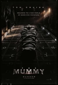 2k628 MUMMY teaser DS 1sh 2017 Tom Cruise, Sofia Boutella, sarcophagus on airplane, Summer!