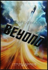 2k825 STAR TREK BEYOND teaser DS 1sh 2016 incredible image of the Starship Enterprise in flight!