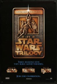 2k839 STAR WARS TRILOGY 1sh 1997 George Lucas, Empire Strikes Back, Return of the Jedi!