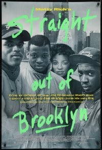 2k847 STRAIGHT OUT OF BROOKLYN 1sh 1991 Matty Rich's tale of growing up black in New York City!