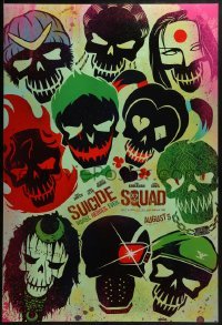 2k856 SUICIDE SQUAD teaser DS 1sh 2016 Smith, Leto as the Joker, Robbie, Kinnaman, cool art!