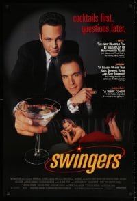 2k863 SWINGERS 1sh 1996 Vince Vaughn & Jon Favreau, sexy Heather Graham, cocktails first, reviews!