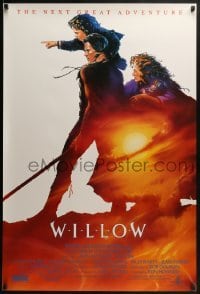 2k970 WILLOW int'l 1sh 1988 Ron Howard, John Alvin art of Val Kilmer, Warwick Davis & Whalley!