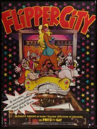 2p830 HEAVY TRAFFIC French 1p 1973 Ralph Bakshi adult cartoon, sexy different art, Flipper City!