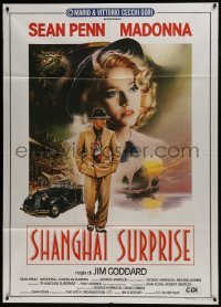 2p598 SHANGHAI SURPRISE Italian 1p 1986 cool different art of Madonna & Sean Penn by Renato Casaro!