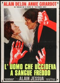 2p599 SHOCK TREATMENT Italian 1p 1973 Averardo Ciriello art of Alain Delon & Annie Girardo!