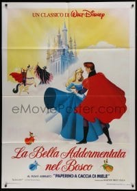 2p601 SLEEPING BEAUTY Italian 1p R1980s Walt Disney cartoon fairy tale fantasy classic!