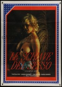 2p602 SOUNDS OF SEX Italian 1p 1985 close up of sexy censored topless blonde woman!