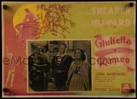 2p425 ROMEO & JULIET Italian LC 1937 c/u of Leslie Howard looking at Norma Shearer, Shakespeare!