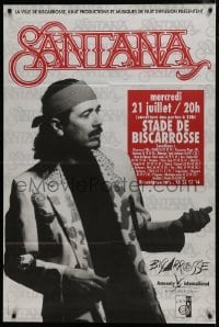 2p697 SANTANA 31x47 French music poster 1980s performing live on tour in France!