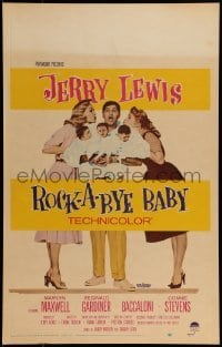 2p380 ROCK-A-BYE BABY WC 1958 Jerry Lewis with Marilyn Maxwell, Connie Stevens, and triplets!